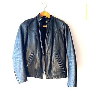 Vintage Leather Moto Jacket